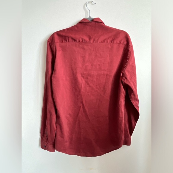 NWT Frank & Oak Cotton Mens Red Button down shirt size medium - Picture 6 of 8